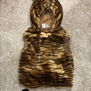 Tiger Print Faux Fur Hooded costume